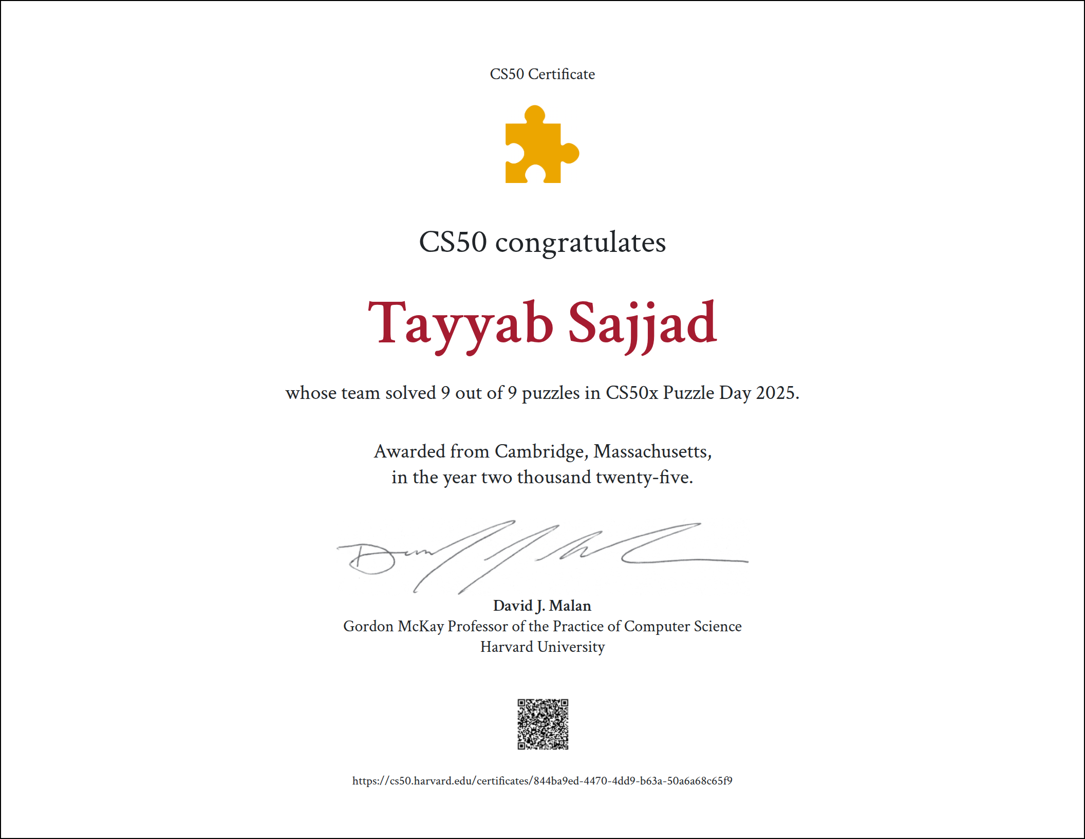 CS50x Puzzle Day 2025